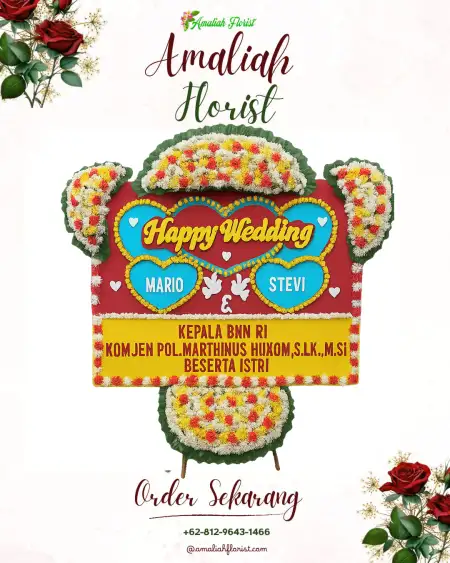 Papan Bunga Pernikahan Gununglarang